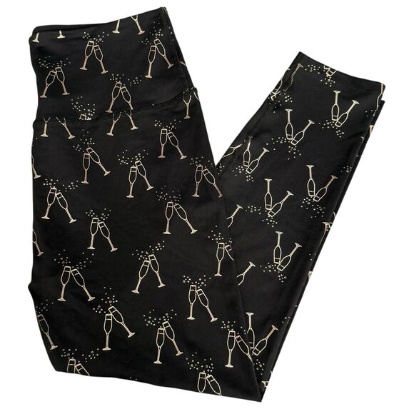 Beyond Yoga Cheers High-Waist Midi Leggings Size XL ‎ Black Bachelorette Toast - Picture 1 of 14